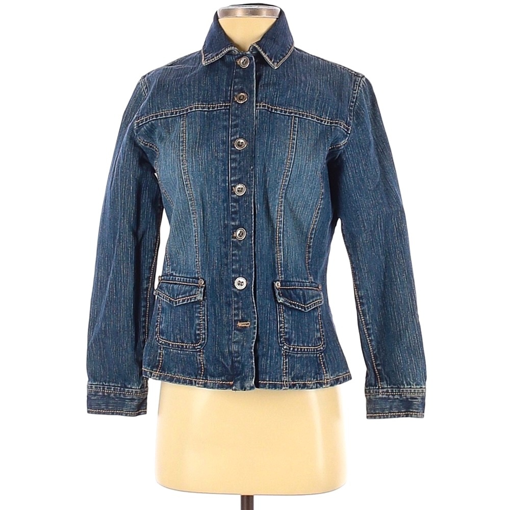 Chico’s Denim Jacket Size O